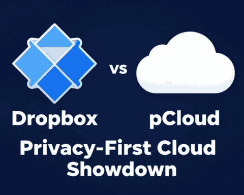 Dropbox vs pCloud privacy-focused cloud storage comparison for secure file sharing.