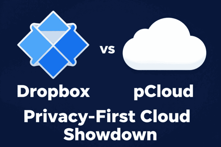 Dropbox vs pCloud privacy-focused cloud storage comparison for secure file sharing.