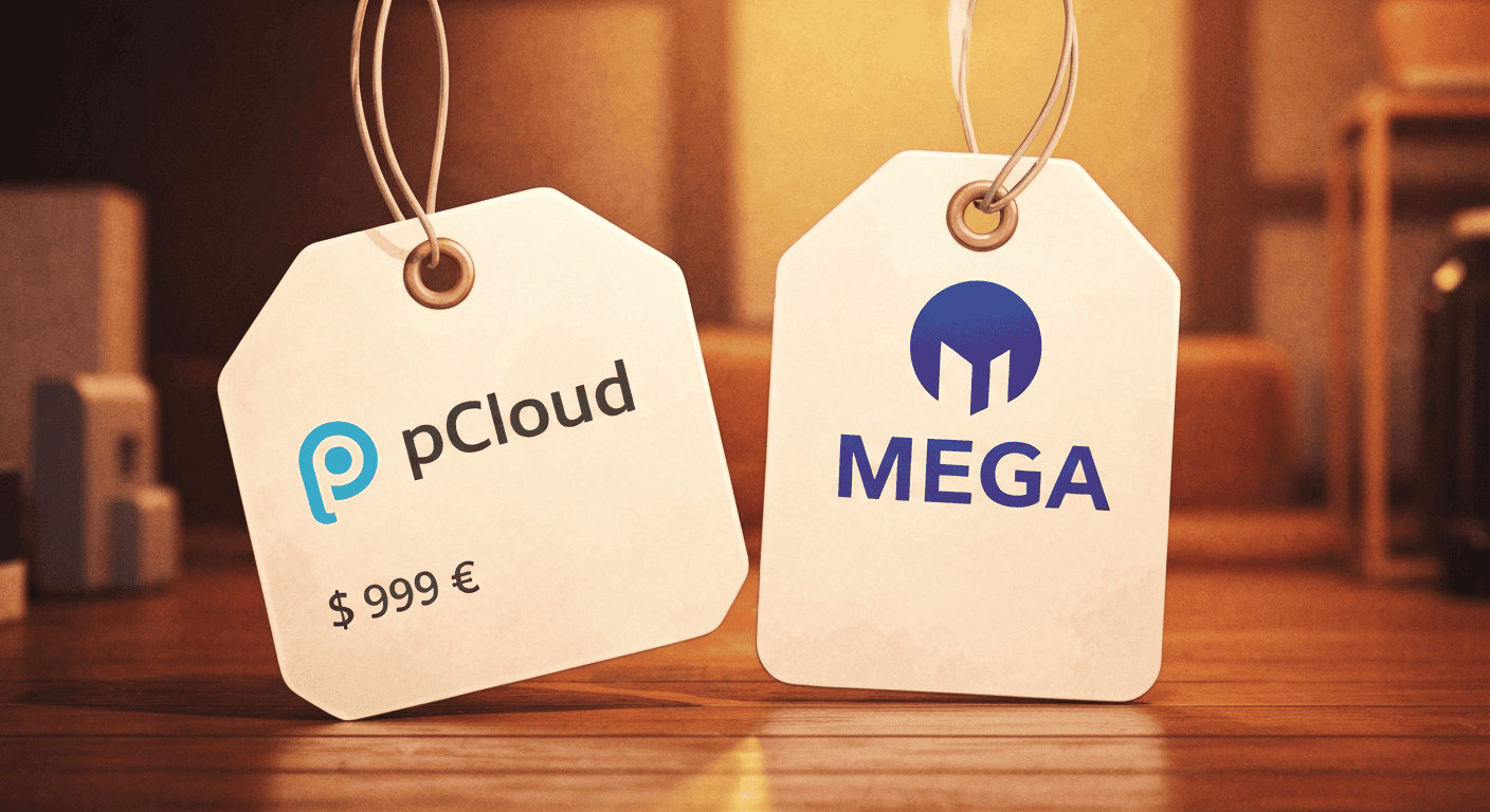 Price tags pCloud and MEGA