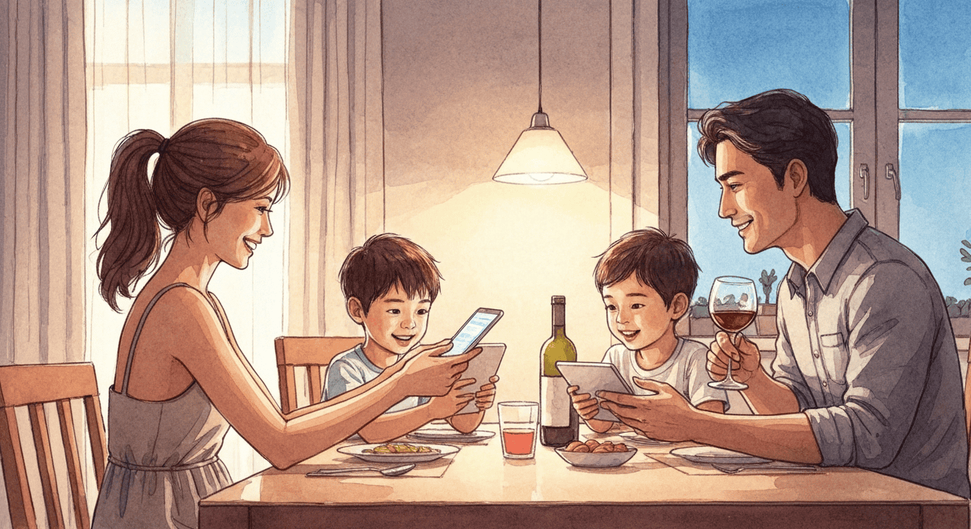 Family sharing files at home