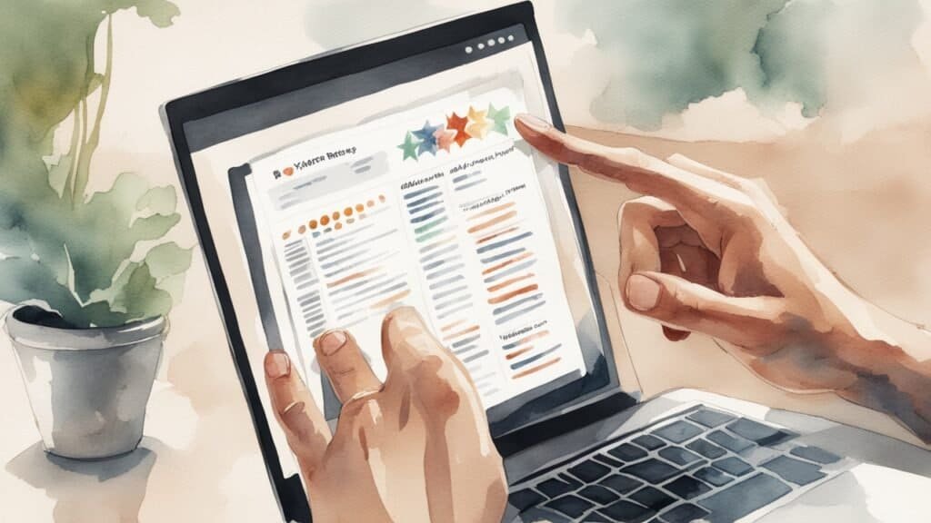 Person reviewing cloud storage options on laptop for secure data management.