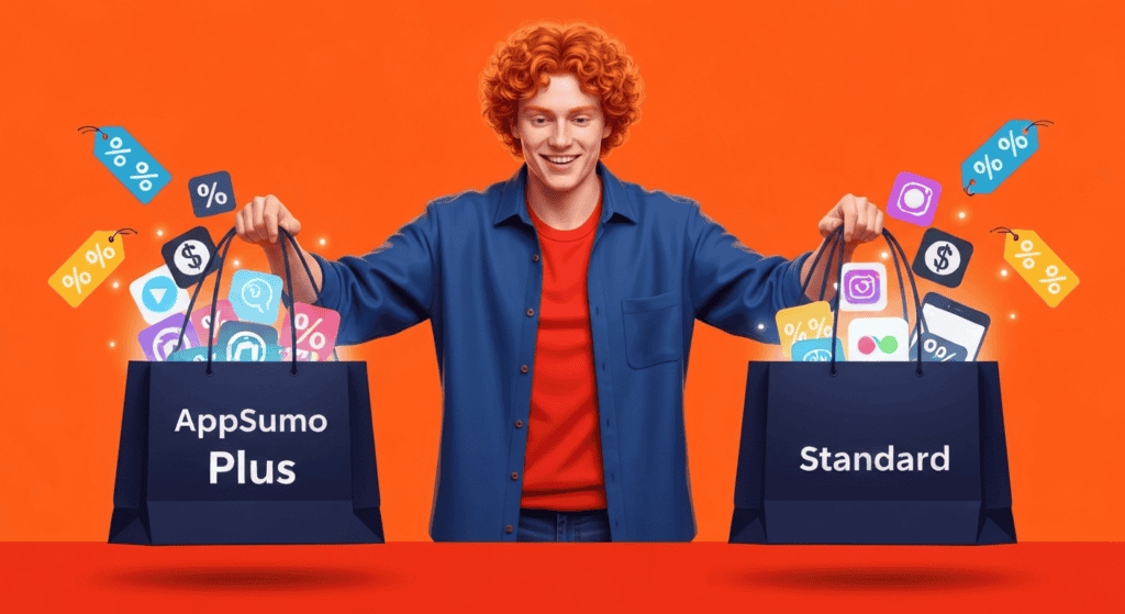 Comparing AppSumo Plus and Standard plans for digital deals.