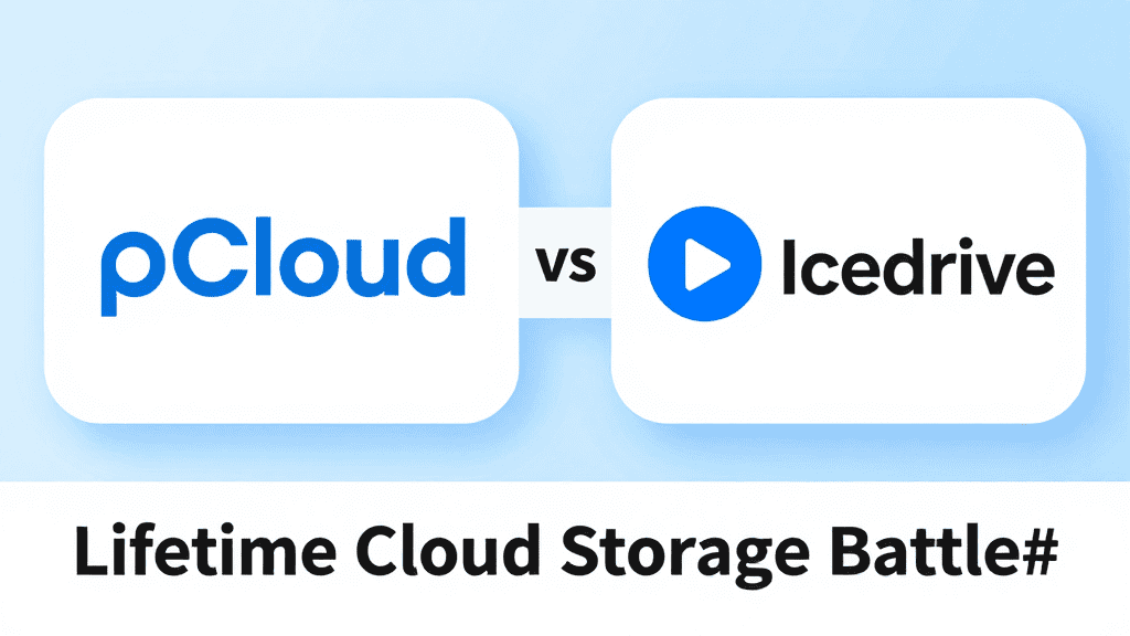 Comparison of pCloud and Icedrive for lifetime cloud storage solutions.