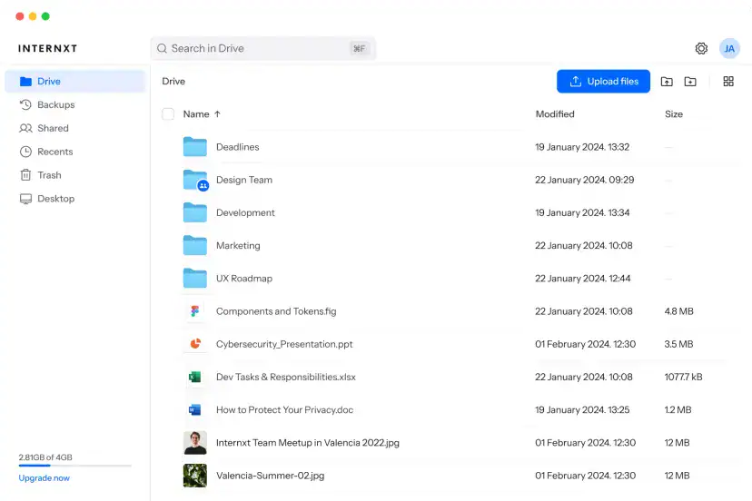 Review of Internxt cloud storage service highlighting security and ease of use.