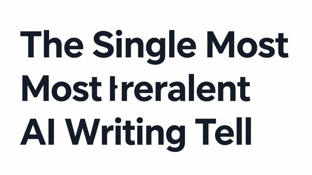 Common AI writing tell to identify AI-generated content.