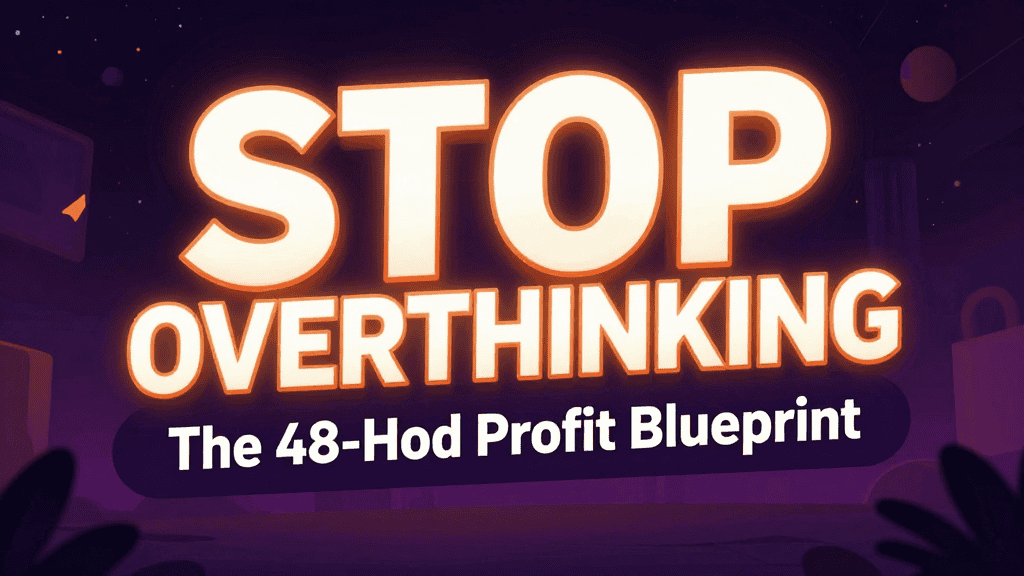 Stop Overthinking with the 48-Hour Profit Blueprint for side hustles.