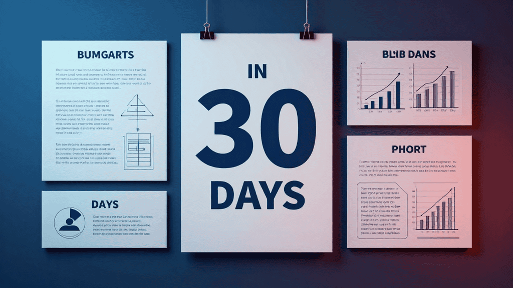 Visual timeline of side hustle milestones over 30 days for entrepreneurs.