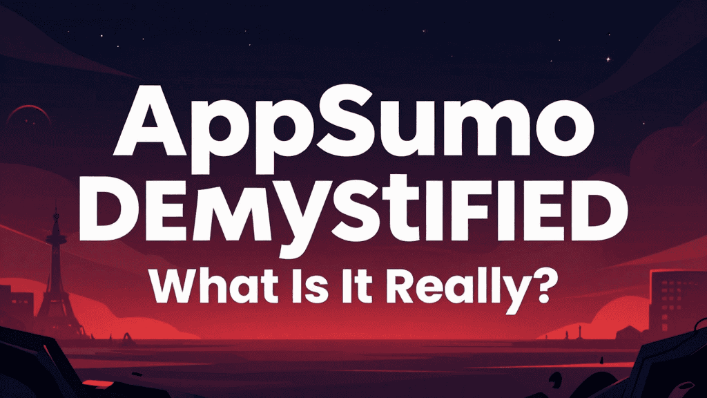 AppSumo review image showing "Demystified" and "What Is It Really?" text.