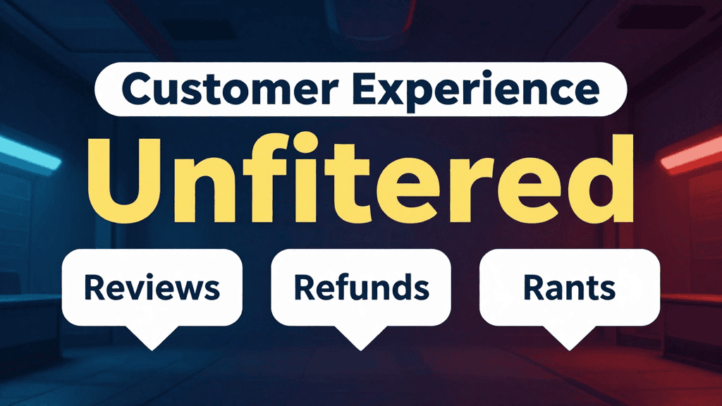 Customer experience insights on reviews, refunds, and rants for honest feedback analysis.