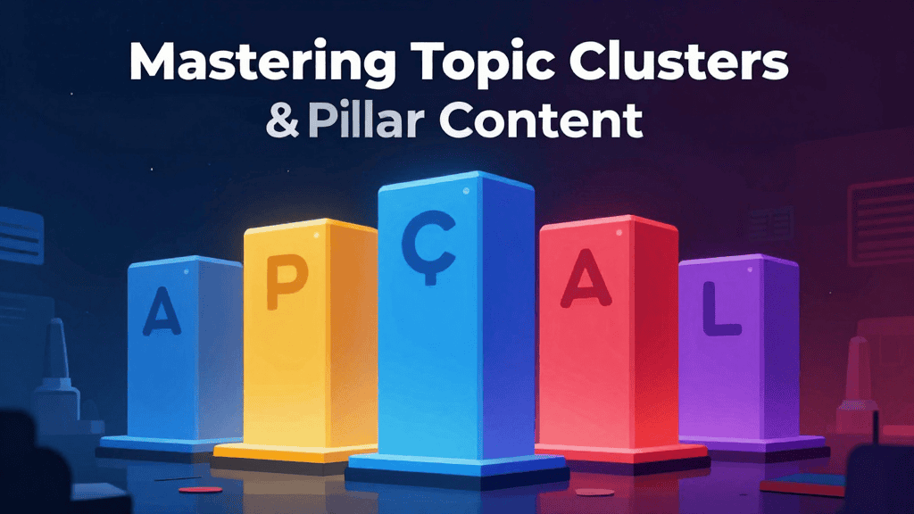 Visual of topic clusters and pillar content for effective blog strategy.