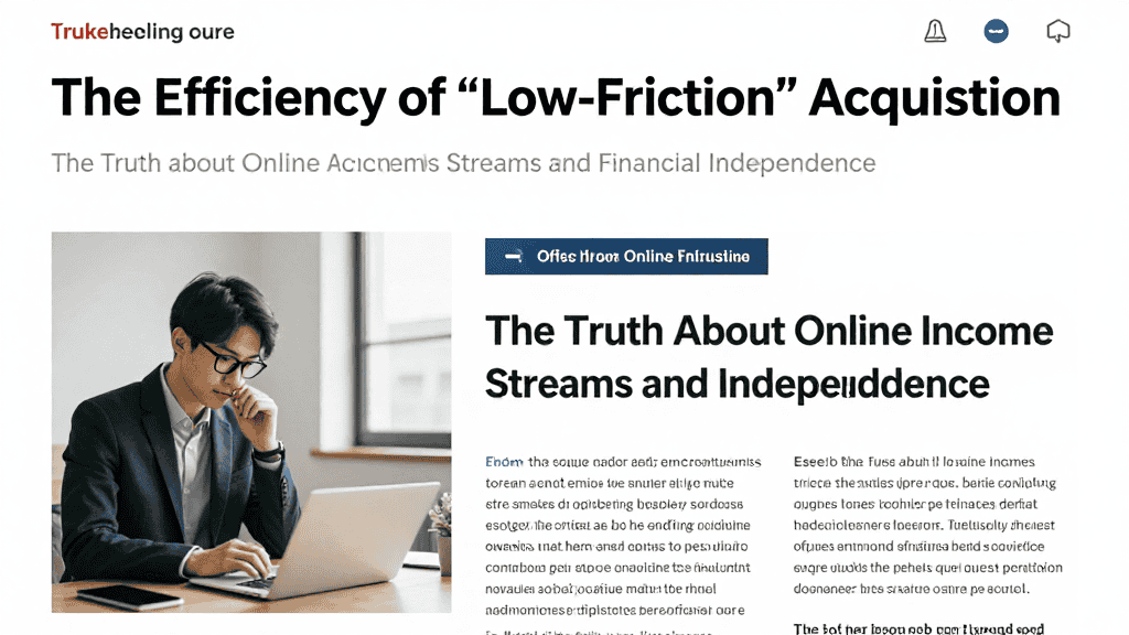 Businesswoman analyzing online income streams for high-ticket side hustles.