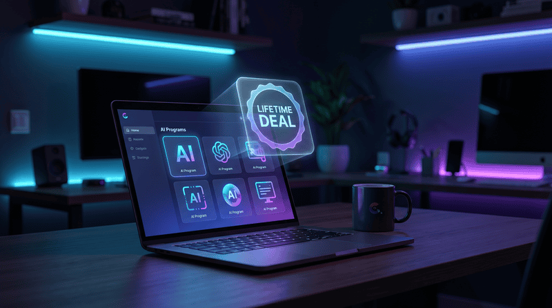 AI programs and lifetime deal offer for side hustle entrepreneurs.