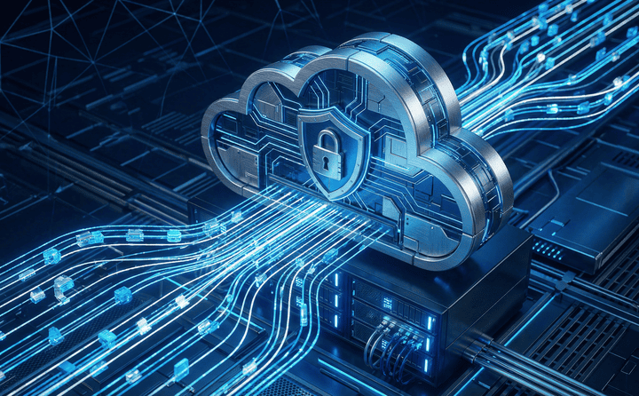 Cloud security with data encryption and protection in digital networks.