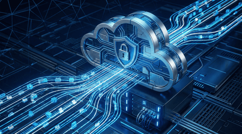Cloud security with data encryption and protection in digital networks.